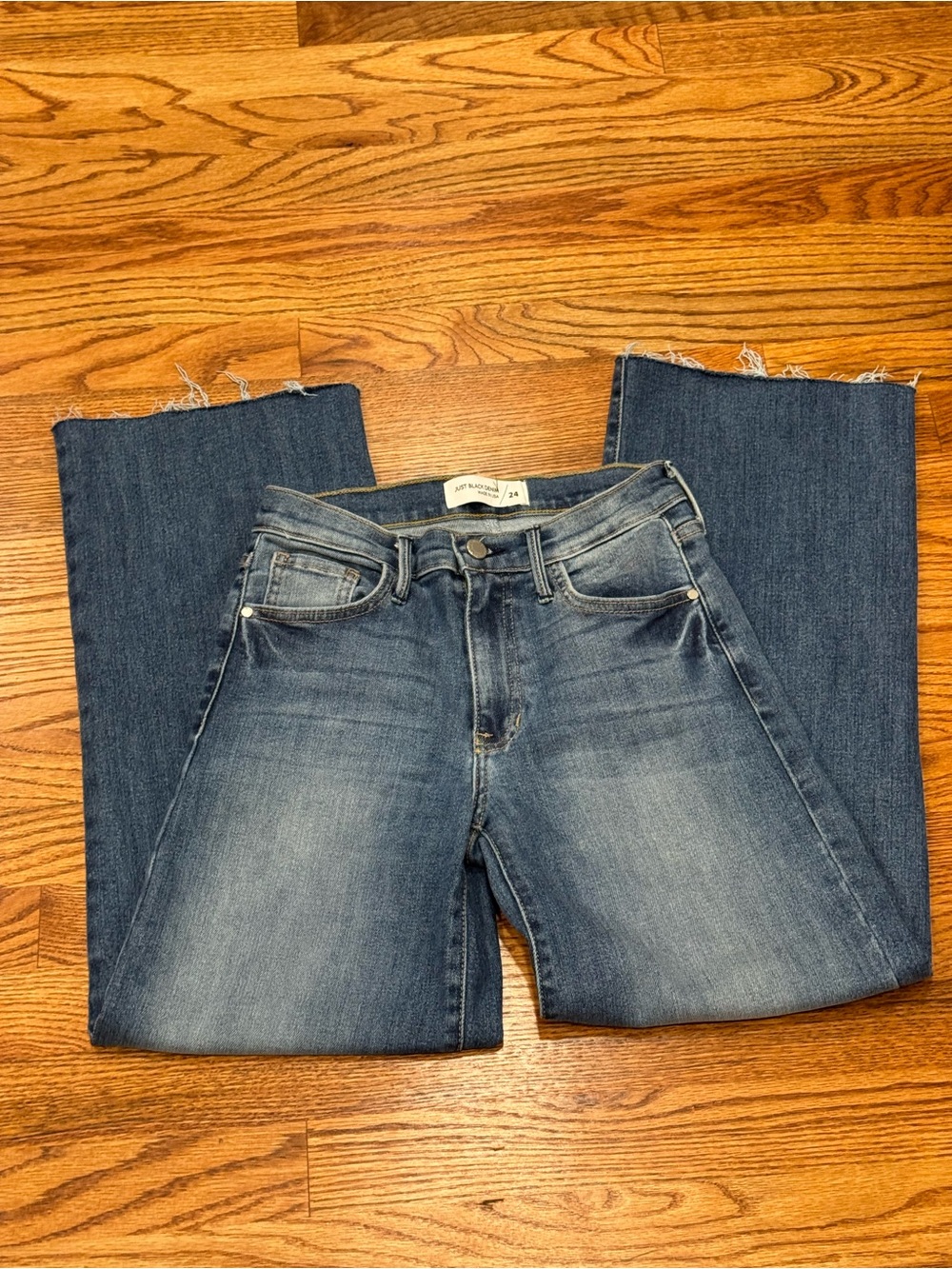 Just Black Women’s Blue Wide-Leg Jeans - Classic Mid Wash